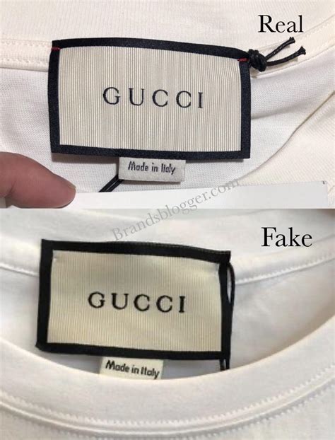 gucci t shirt fake vs real|how to detect gucci bag.